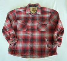 Outdoor Life Jacket Red Flannel Sherpa Lined Men's Size XXL