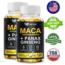 240 Capsules Organic Maca Root 10000mg, Peruvian Maca Extract for Men Women
