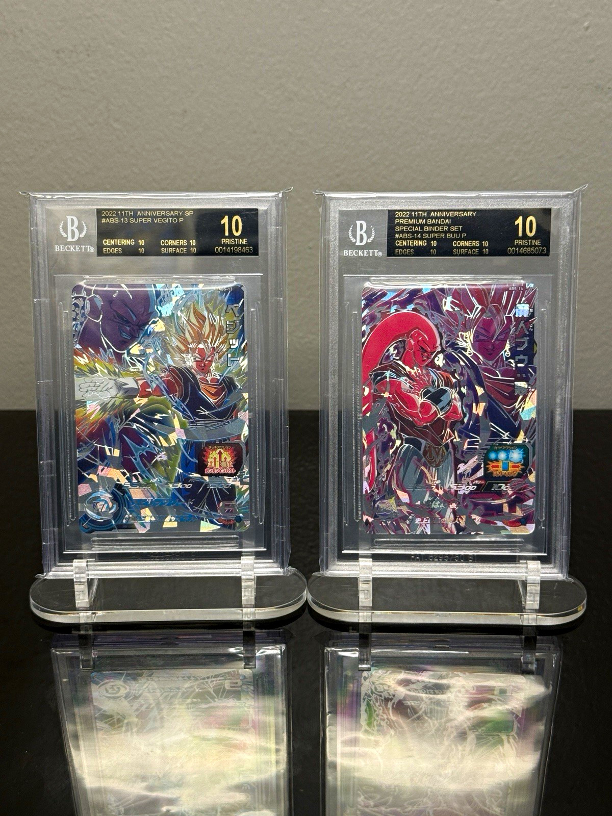 Super Dragon Ball Heroes 11th Anniv SP ABS-13/14 BGS 10 Black Label Vegito Buu