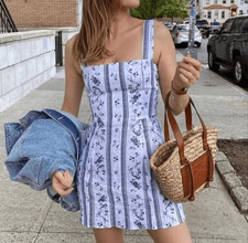 Reformation Bridgette linen mini dress