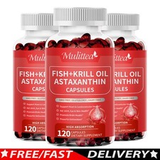 1 3x Astaxanthin Powerful Antioxidant Support 32mg 120 caps for Heart Health