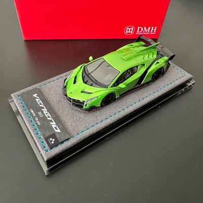 DMH 1/64 Lamborghini Veneno Matt Green Diecast Model Neu