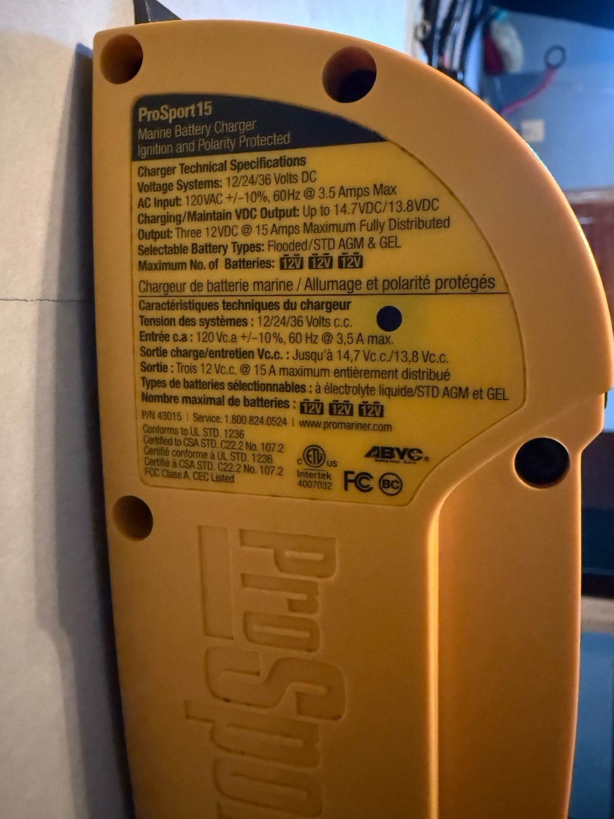 Pro Mariner Pro Sport 15 HD Recreational Series Charger