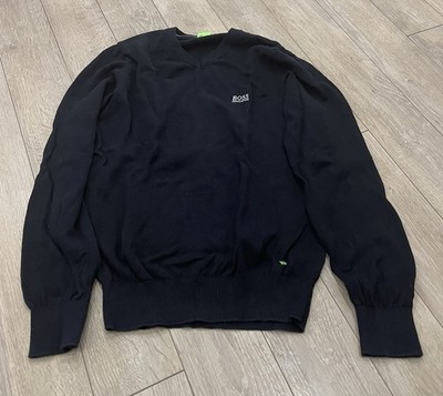 HUGO BOSS Jungen Männer Pullover - SCHWARZ  - TOP - Gr. S (164 / 176)