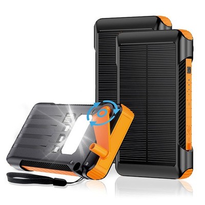 revolt 2er-Set Kurbel-Dynamo-Solar-Powerbanks, 10.000 mAh, USB-C PD bis 20 W