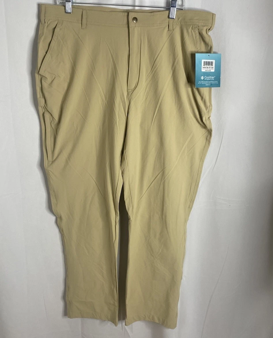 NEW Coolibar UPF 50+ Men's Marco Summer Casual Pants 38x29 "washed tan"