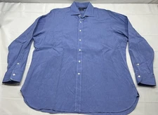 Vintage POLO RALPH LAUREN Regent Custom Fit Shirt Mens 18 - 35 L/S Button Flaws