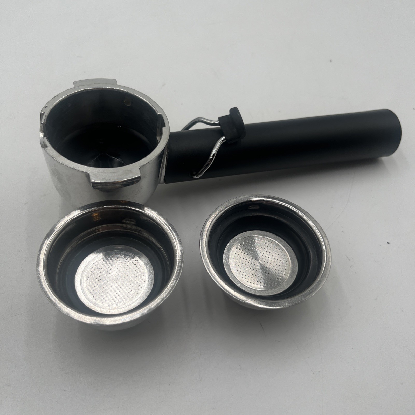 Portafilter Handle W/ 1 & 2 Cup Baskets