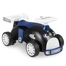 Kids Ride On Car Sliding Toy with Music and Under-Seat Storage-Black  Blue - Co