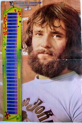 MAXIME LE FORESTIER = Presseausschnitt POSTER 2 SEITEN 1975 / CLIPPING