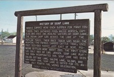 Postcard-Sign Showing History of SOAP LAKE, W...