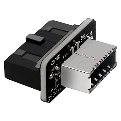 Intern USB 3.0 19 Pin zu USB 3.1 Key-A Header 20-Pin Type-E Adapter Front USB-C