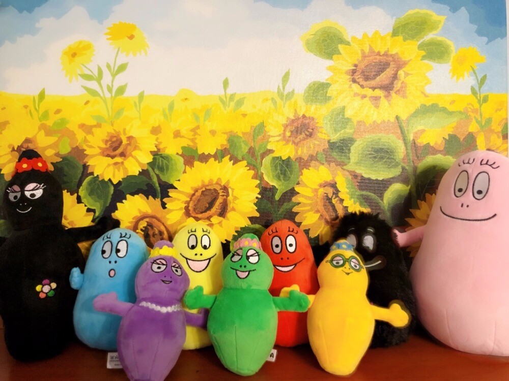 Lot Peluches Barbapapa – Barbabébés : Barbouille, Barbalala, Barbotine, Noirs