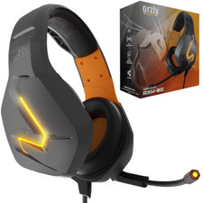 Orzly Premium RXH-20 Gaming Headset LED with Mic for PS5 Xbox PC Switch - Grey