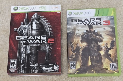 Xbox 360 Gears Of War 2 Limited Edition & Gears Of War 3 Gebraucht Komplett  - Bild 1 von 3