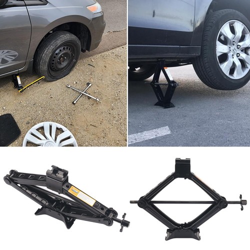 3 Set 2 Ton Scissor Jack for Car, with Hand Crank Portable Repair Tool Rust-R... - 第 7/7 張圖片