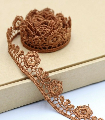 2 M 20 MM Wide Daisy Flower Edge Sewing Embellishment Craft Lace Trim Guipure - Picture 15 of 86
