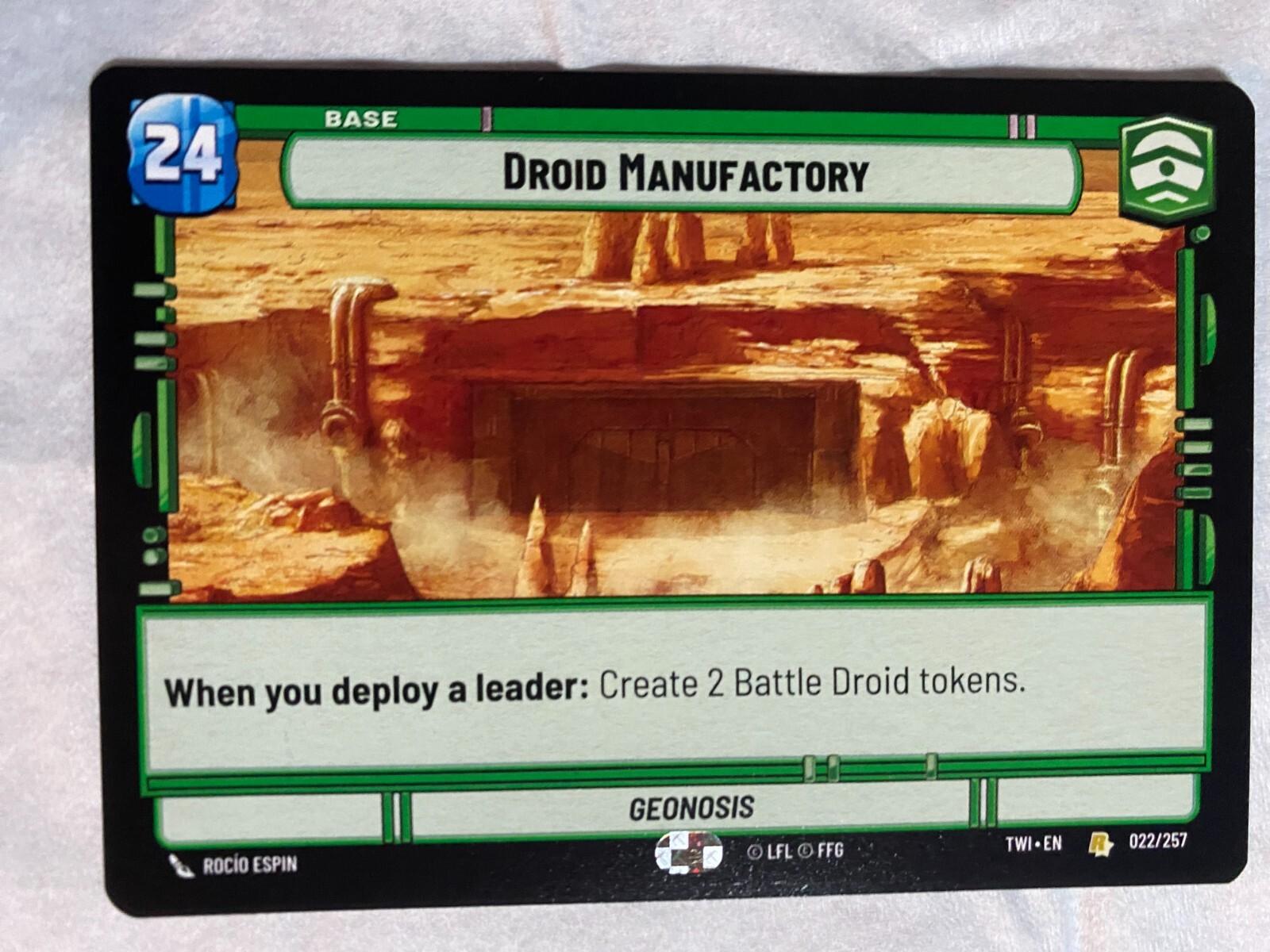 STAR WARS UNLIMITED TCG ToR DROID MANUFACTORY Rare Card NM