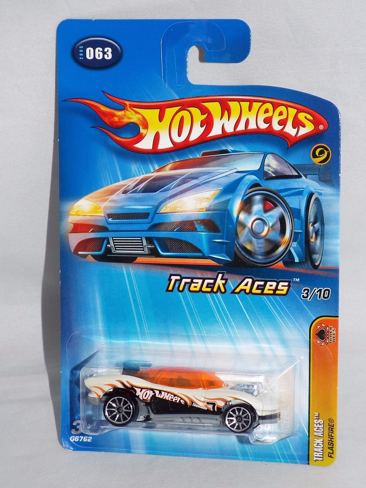 Hot Wheels 2005 Track Aces #63 Flashfire White w/ 10SPs