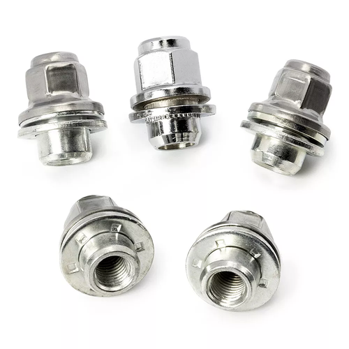 Mysttoo 5 dadi cromati M12 x 1,5 compatibili con Jaguar S