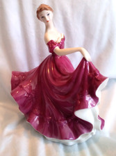 Large Vintage Leonardo Collection Dancing Lady Figurine by Annie Rowe. 9" high
