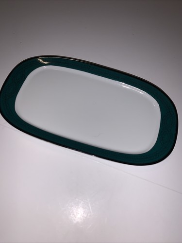 Dansk Emerald Braid Butter Dish green blue white - Picture 4 of 8