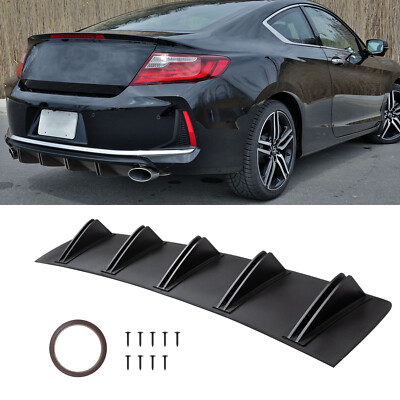 For Honda Accord Sedan Rear Bumper Lip Diffuser Spoiler Wing Splitter Shark Fin
