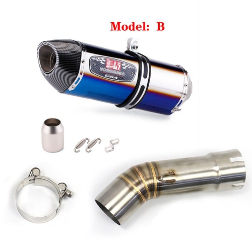 Slip For YAMAHA FZ8 N FZ8 S YZF-FZ8 Exhaust Mid Link Pipe Muffler Tips 420mm - Picture 4 of 7