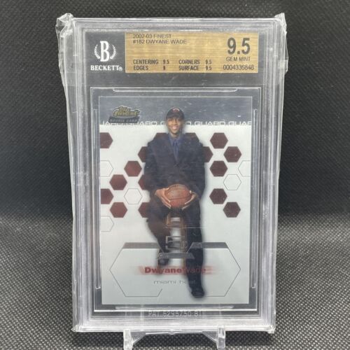 Dwyane Wade Rookie Card 2002-03 Finest #182 BGS 9.5 (9.5 9.5, 9, 9.5) - Picture 3 of 4