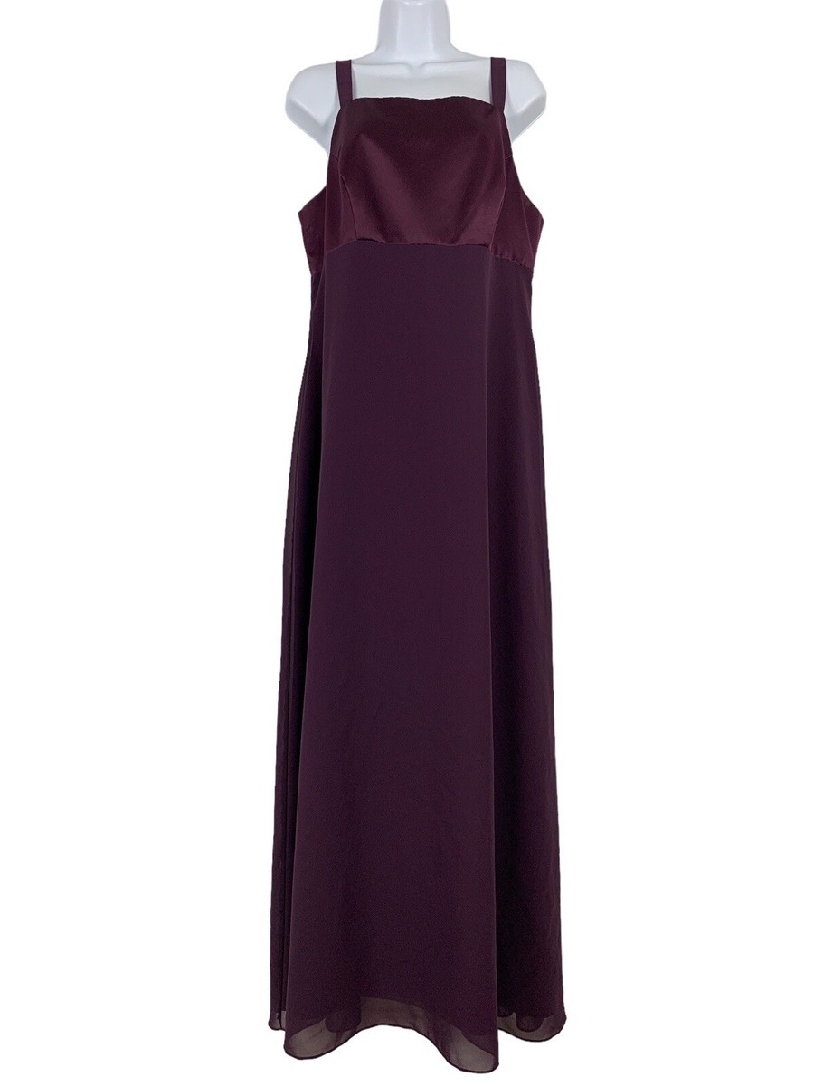 Betsy and Adam by Jaslene Womens Sleeveless Purple Chiffon Maxi Dress Size  14 | eBay