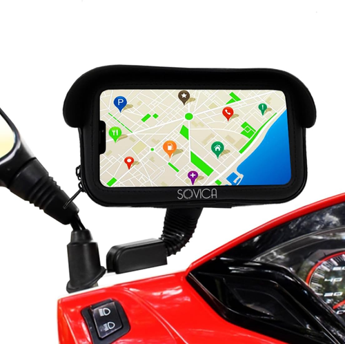 Porta Cellulare Moto Impermeabile Con Caricatore Ricarica Rapida Custodia Con Vi - Foto 10 di 12