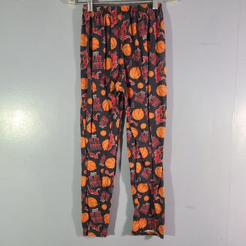 Tuff Guys Pajama PANTS ONLY Boys Sz 8 (S) "Just Slam Dunk" w/ Orange Basketballs - Picture 4 of 13