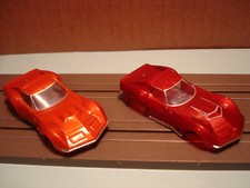 2 AFX RACING H.O. SCALE SLOT CAR BODIES ONLY 1970 CORVETTE WILD vs CORVETTE 454