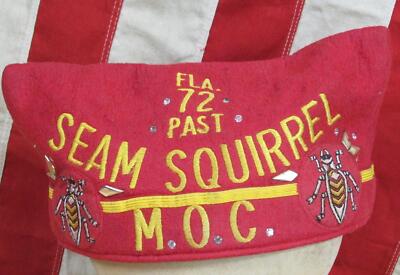 Vintage 1940s Seam Squirrel Wool Cap Military Order Of The