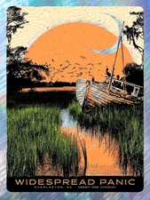 AUTHENTIC Widespread Panic LAVA FOIL POSTER Charleston SC May 2025 SIGNED AP