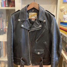 Giacca Motociclista Schott Perfecto 618 Doppia Pelle Nera Taglia 36 Usata