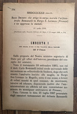 BORGO SAN LORENZO 1888 REGIO DECRETO X ORFANOTROFIO ROMANELLI-6109