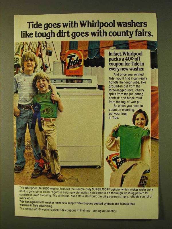 1979 Tide Detergent Ad - Whirlpool LFA 9800 Washer