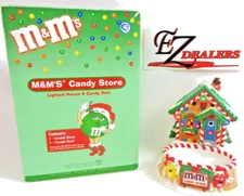 M&M's Lighted Candy Store and Candy Dish Department 56 Candy Store 6" Tall 2004