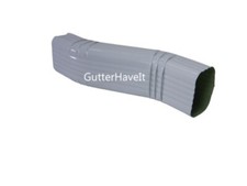 1 - Aluminum Downspout A Gutter 3  offset Zig Zag Elbow   2  x 3  inch White