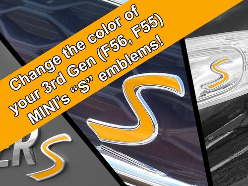 D134 Scuttle & Rear Emblem S Decals for 2014-2021 MINI Cooper F54 F55 F56 F57 - Picture 10 of 27