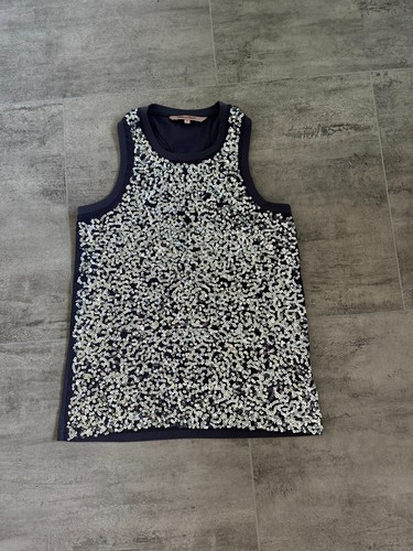 SILVIAN HEACH SILVER SEQUIN TANK Size S