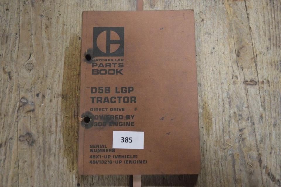 B385 - CATERPILLAR Parts Book - Teile-Katalog für D5B LGP - Bild 1 von 1