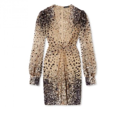 Tom Ford Degrade Embroidery Twisted Front Mini Dress AB2636- BNWT- 16,500  USD | eBay