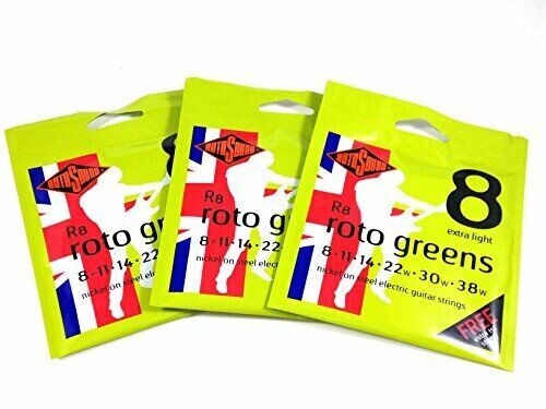 Rotosound Guitar Strings 3 Pack Electric Extra LIght 8-38 - Picture 1 of 5