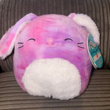 Squishmallow Alejandra 7.5" Purple Tie Dye Bunny Plush Soft Toy