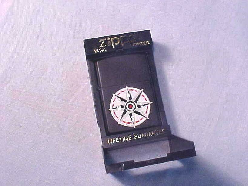 Vintage Zippo MARLBORO COMPASS Lighter Black Matte UNFIRED MINTY IN BOX  SEALED