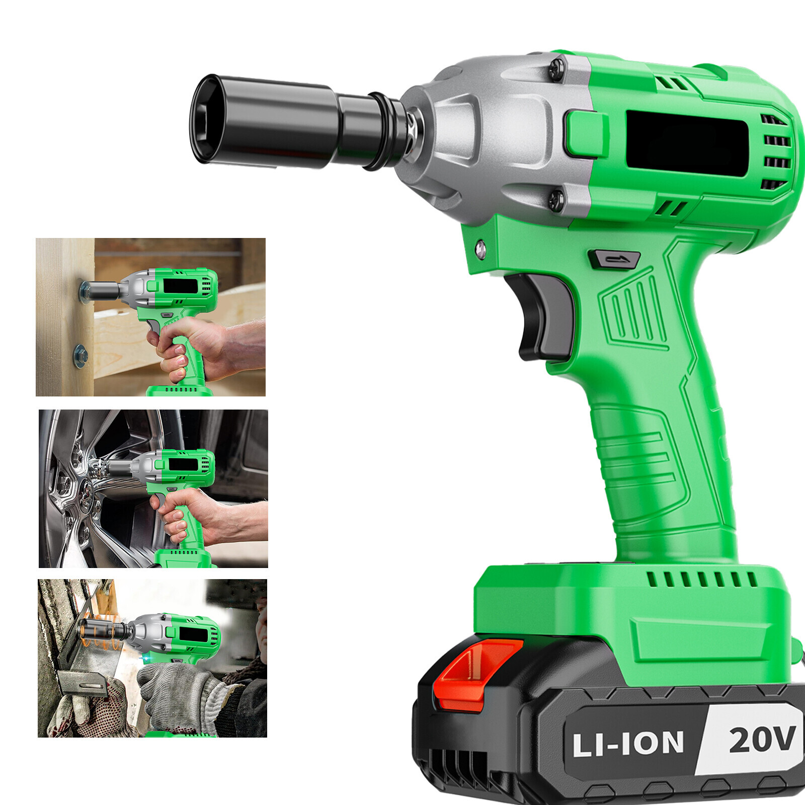 Avvitatore a percussione brushless 2200RPM avvitatore a percussione a batteria coppia max 320NmV foto 2