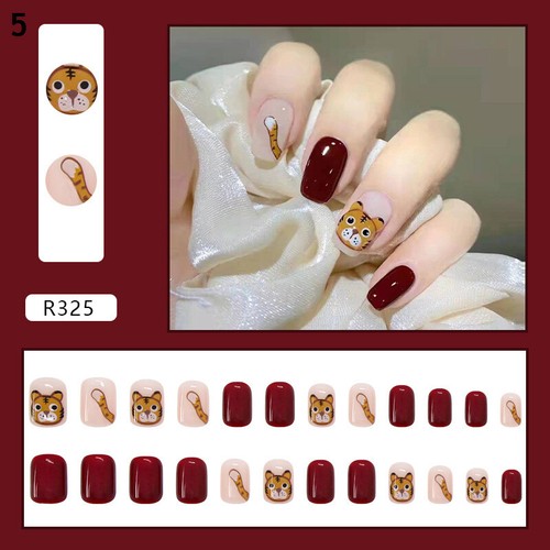 24 Stück Full Cover Fake Nails Art Press On Sarg French Acryl Falsche Nagel Tips ☋ - Bild 8 von 17