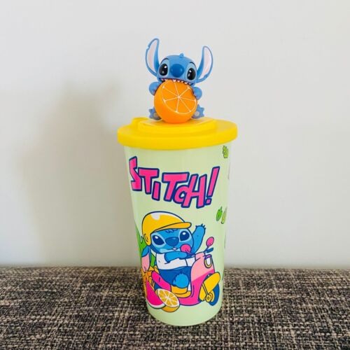 stitch anime tazza bottiglia bambino paglia acqua tazze cartone animato regalo natale - Foto 12 di 13